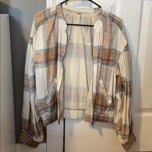 Free People Plaid Bomber Mattie